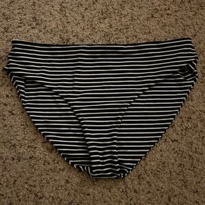 Mikoh Black and White Striped Bikini Bottom